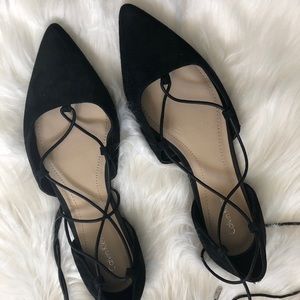 Lace-Up Pointed Calvin Klein Flats
